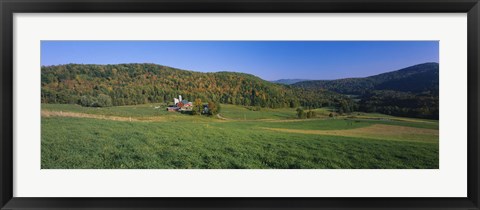 Framed Farmhouse in Field, Vermont Print