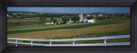 Framed Amish Farms, Pennsylvania Print