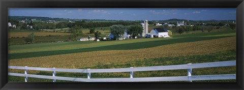 Framed Amish Farms, Pennsylvania Print