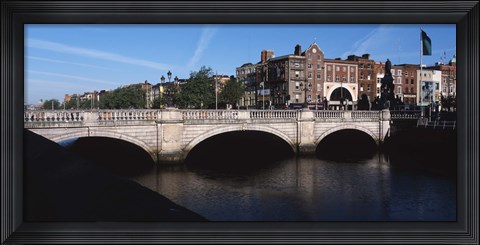Framed O&#39;Connell Bridge in Republic of Ireland Print