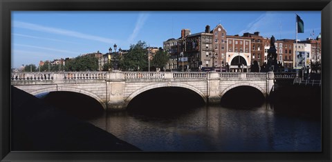 Framed O&#39;Connell Bridge in Republic of Ireland Print