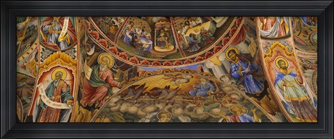 Framed Fresco on the ceiling of the Rila Monastery, Bulgaria Print