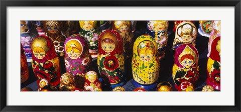 Framed Close-up of Russian nesting dolls, Bulgaria Print