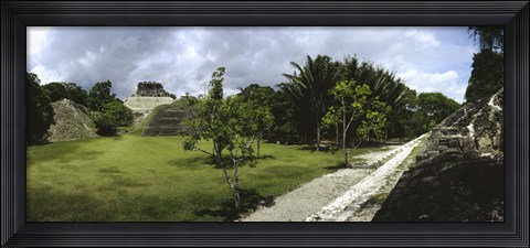 Framed Old ruins of a temple in a forest, Xunantunich, Belize Print