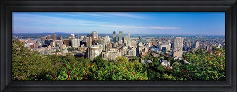 Framed High angle view of a cityscape, Parc Mont Royal, Montreal, Quebec, Canada Print