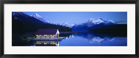 Framed Maligne Lake, Jasper National Park, Alberta, Canada Print