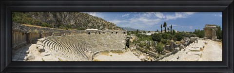 Framed High angle view of the old ruins of an amphitheater, Myra, Lycia, Antalya Provence, Turkey Print