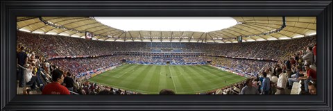 Framed Crowd in a stadium to watch a soccer match, Hamburg, Germany Print