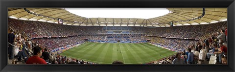 Framed Crowd in a stadium to watch a soccer match, Hamburg, Germany Print