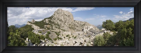 Framed Old ruins of an amphitheater, Termessos, Taurus Mountains, Antalya Province, Turkey Print