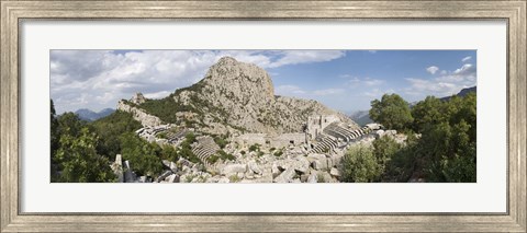 Framed Old ruins of an amphitheater, Termessos, Taurus Mountains, Antalya Province, Turkey Print