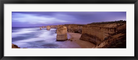 Framed Rock formations, Twelve Apostles Sea Rocks, Great Ocean Road, Port Campbell National Park, Port Campbell, Victoria, Australia Print