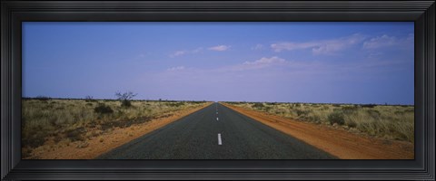 Framed Road passing through a landscape, Outback Highway, Australia Print