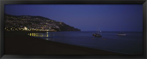 Framed Sailboats in the sea, Funchal, Madeira, Portugal Print