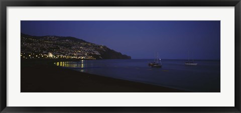 Framed Sailboats in the sea, Funchal, Madeira, Portugal Print