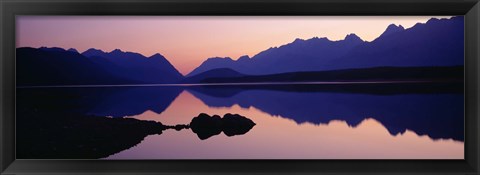 Framed Reflections, Upper Kananaskis Lake, Peter Lougheed Provincial Park, Kananaskis Country, Canadian Rockies, Alberta, Canada Print