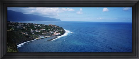 Framed High angle view of an island, Ponta Delgada, Madeira, Portugal Print