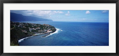 Framed High angle view of an island, Ponta Delgada, Madeira, Portugal Print