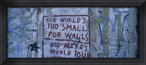 Framed Graffiti on a wall, Berlin Wall, Berlin, Germany Print