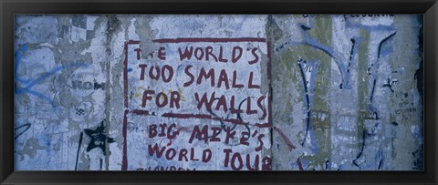 Framed Graffiti on a wall, Berlin Wall, Berlin, Germany Print