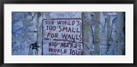 Framed Graffiti on a wall, Berlin Wall, Berlin, Germany Print