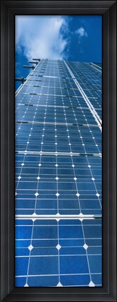 Framed Low angle view of solar panels, Germany Print