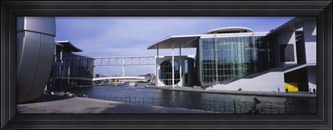 Framed Buildings along a river, Spree River, Berlin, Germany Print