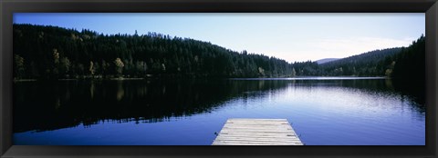 Framed Pier on a lake, Black Forest, Baden-Wurttemberg, Germany Print