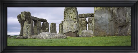 Framed Rock formations of Stonehenge, Wiltshire, England Print
