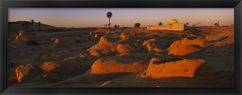 Framed Mosque on a hill, Douz, Tunisia Print