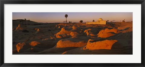 Framed Mosque on a hill, Douz, Tunisia Print