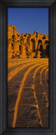 Framed Old ruins of an amphitheater, Roman Theater, El Djem, Mahdia Governorate, Tunisia Print