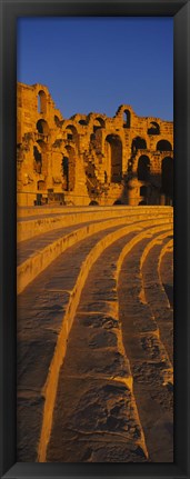 Framed Old ruins of an amphitheater, Roman Theater, El Djem, Mahdia Governorate, Tunisia Print