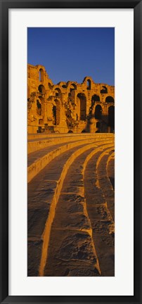 Framed Old ruins of an amphitheater, Roman Theater, El Djem, Mahdia Governorate, Tunisia Print