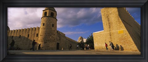 Framed Group of people at a mosque, Great Mosque, Medina, Sousse, Tunisia Print