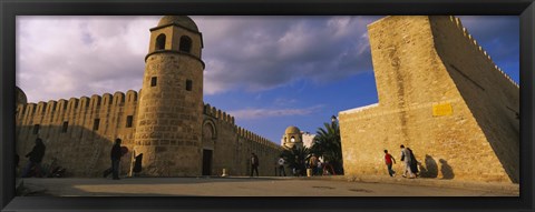 Framed Group of people at a mosque, Great Mosque, Medina, Sousse, Tunisia Print