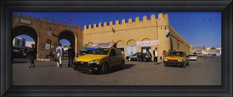Framed Group of people walking on the road, Medina, Kairwan, Tunisia Print