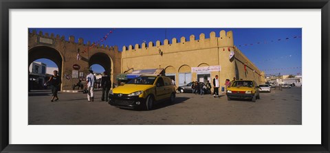 Framed Group of people walking on the road, Medina, Kairwan, Tunisia Print