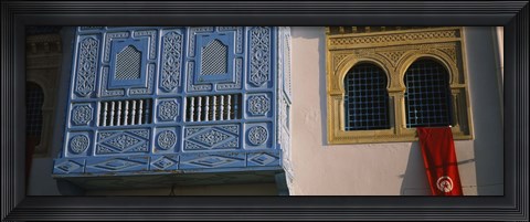 Framed Low angle view of a window of a building, Medina, Kairwan, Tunisia Print