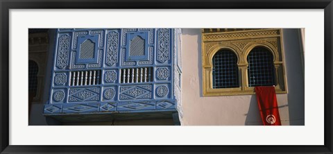 Framed Low angle view of a window of a building, Medina, Kairwan, Tunisia Print