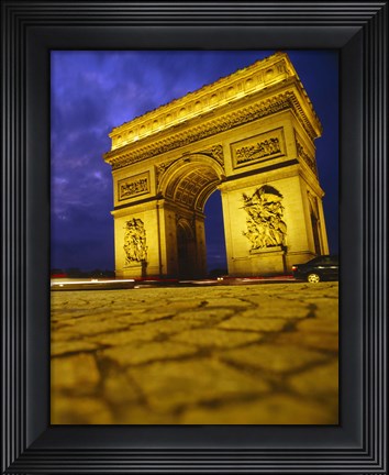 Framed Low angle view of a triumphal arch, Arc De Triomphe, Paris, France Print