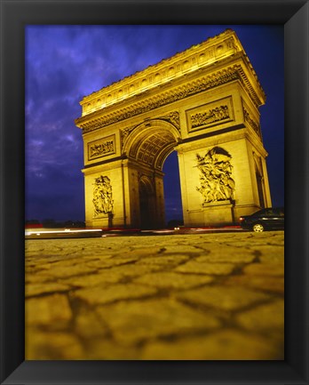 Framed Low angle view of a triumphal arch, Arc De Triomphe, Paris, France Print