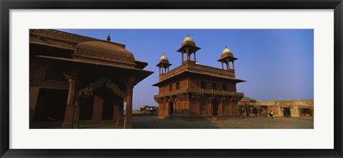 Framed Low angle view of a building, Fatehpur Sikri, Fatehpur, Agra, Uttar Pradesh, India Print