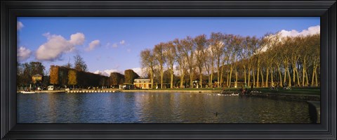 Framed Trees along a lake, Chateau de Versailles, Versailles, Yvelines, France Print