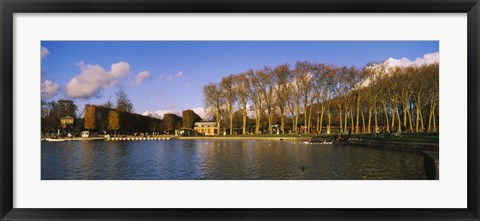 Framed Trees along a lake, Chateau de Versailles, Versailles, Yvelines, France Print