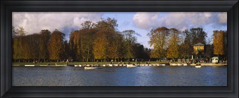 Framed Boats in a lake, Chateau de Versailles, Versailles, Yvelines, France Print