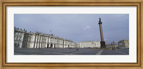 Framed Column in front of a museum, State Hermitage Museum, Winter Palace, Palace Square, St. Petersburg, Russia Print