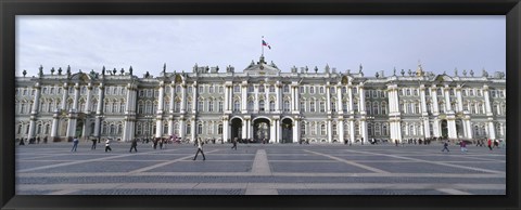 Framed Facade of a museum, State Hermitage Museum, Winter Palace, Palace Square, St. Petersburg, Russia Print