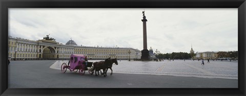 Framed General Staff Building, State Hermitage Museum, Winter Palace, Palace Square, St. Petersburg, Russia Print