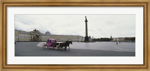 Framed General Staff Building, State Hermitage Museum, Winter Palace, Palace Square, St. Petersburg, Russia Print